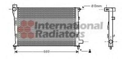 VAN WEZEL 30002281 -  Радиатор, охлаждение двигателя